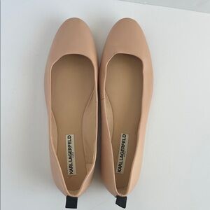 Karl Lagerfeld Women's Beige Ballet Flats